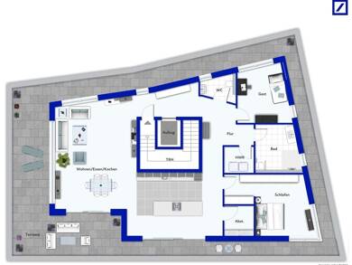 Penthouse zum Kauf - Erstbezug provisionsfrei 971.000 € 3 Zimmer 183,2 m² Aglasterhausen Aglasterhausen 74858