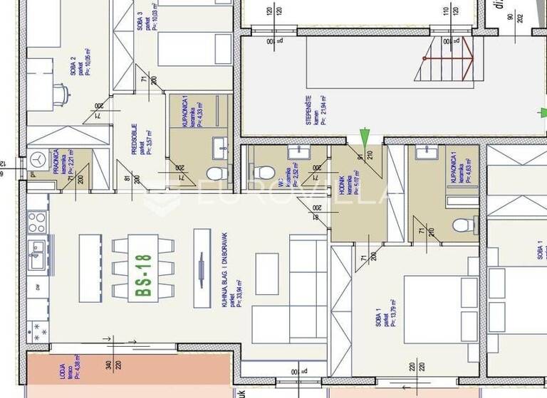 Wohnung zum Kauf 450.000 € 3 Zimmer 196 m² 5. Geschoss Seget Donji Seget