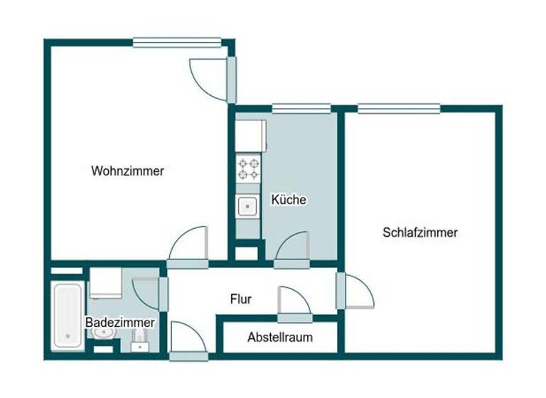 Wohnung zum Kauf 184.000 € 2 Zimmer 58 m² 7. Geschoss Langwasser Nürnberg 90471