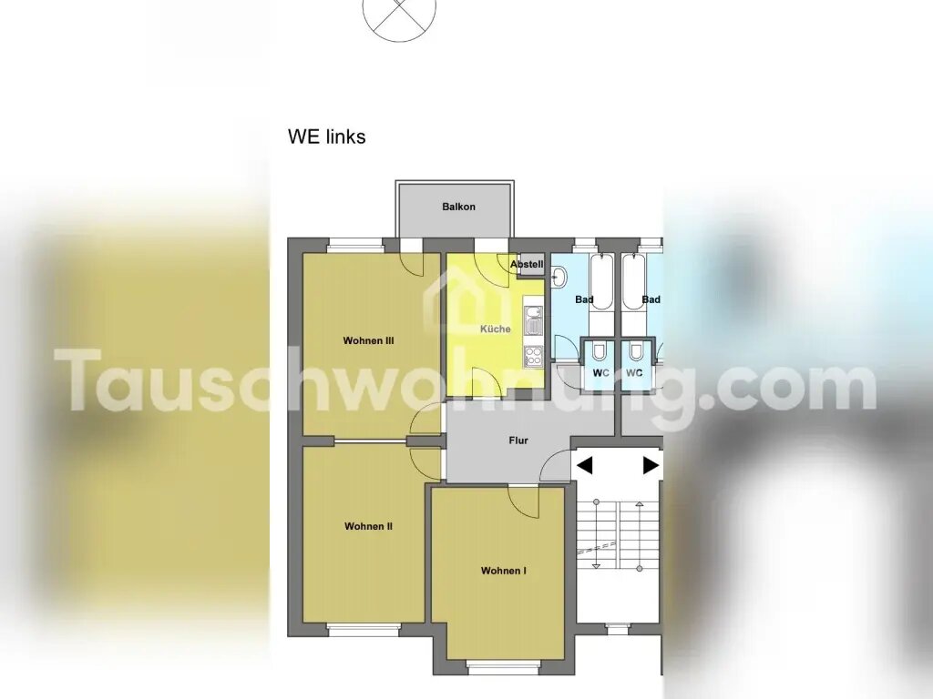 Wohnung zur Miete Tauschwohnung 1.100 € 3 Zimmer 84 m²<br/>Wohnfläche Sülz Köln 50939