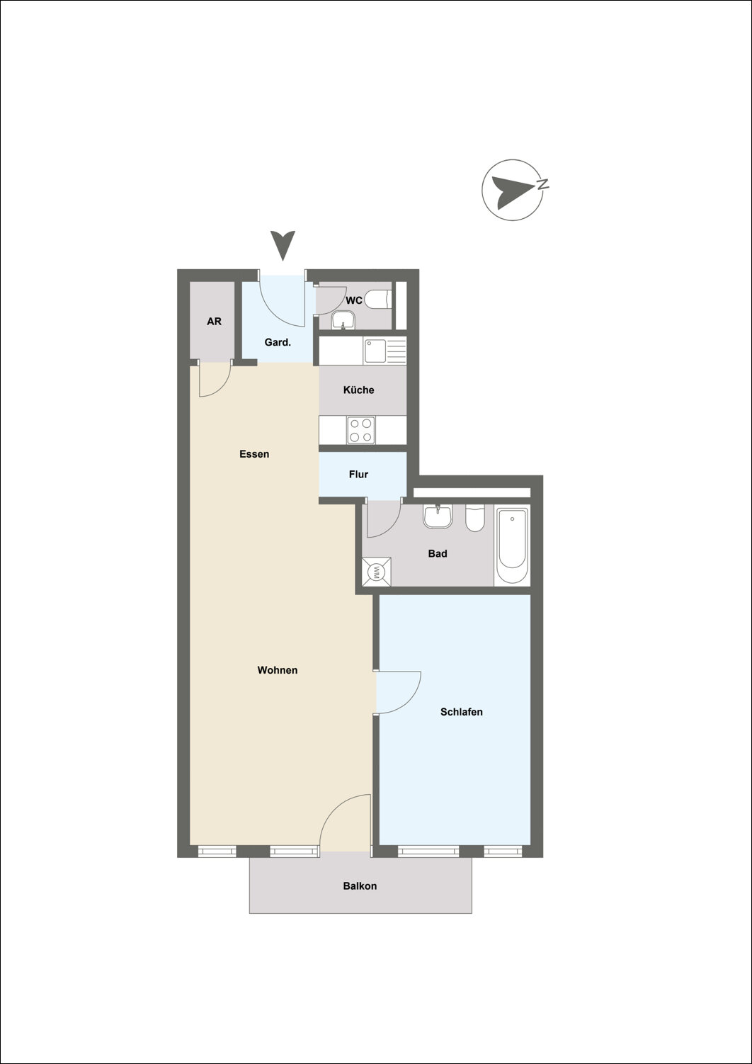 Wohnung zum Kauf provisionsfrei 182.000 € 2 Zimmer 66,6 m²<br/>Wohnfläche 2.<br/>Geschoss Mainaschaff 63814