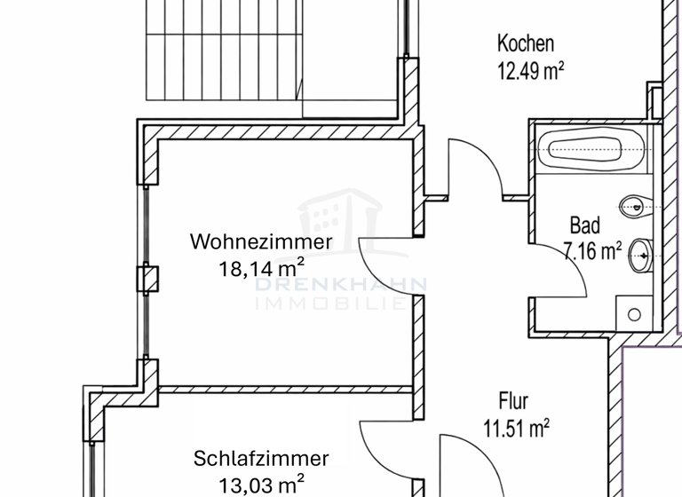 Wohnung zur Miete 748 € 2 Zimmer 62,3 m² 3. Geschoss Platz der Jugend 4 Feldstadt Schwerin 19053