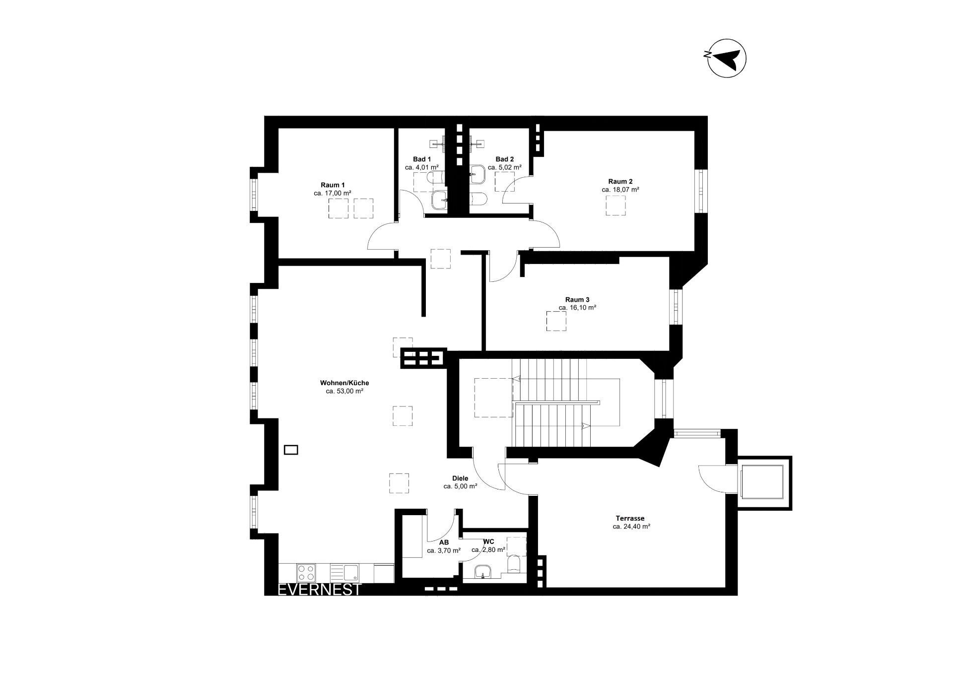 Wohnung zum Kauf 1.200.000 € 4 Zimmer 147 m²<br/>Wohnfläche 5.<br/>Geschoss Schöneberg Berlin 10823