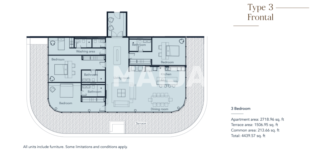 Studio zum Kauf 707.142 € 3 Zimmer 293,4 m²<br/>Wohnfläche 2.<br/>Geschoss Marina Cap Cana luxury residence Cap Cana Cap Cana