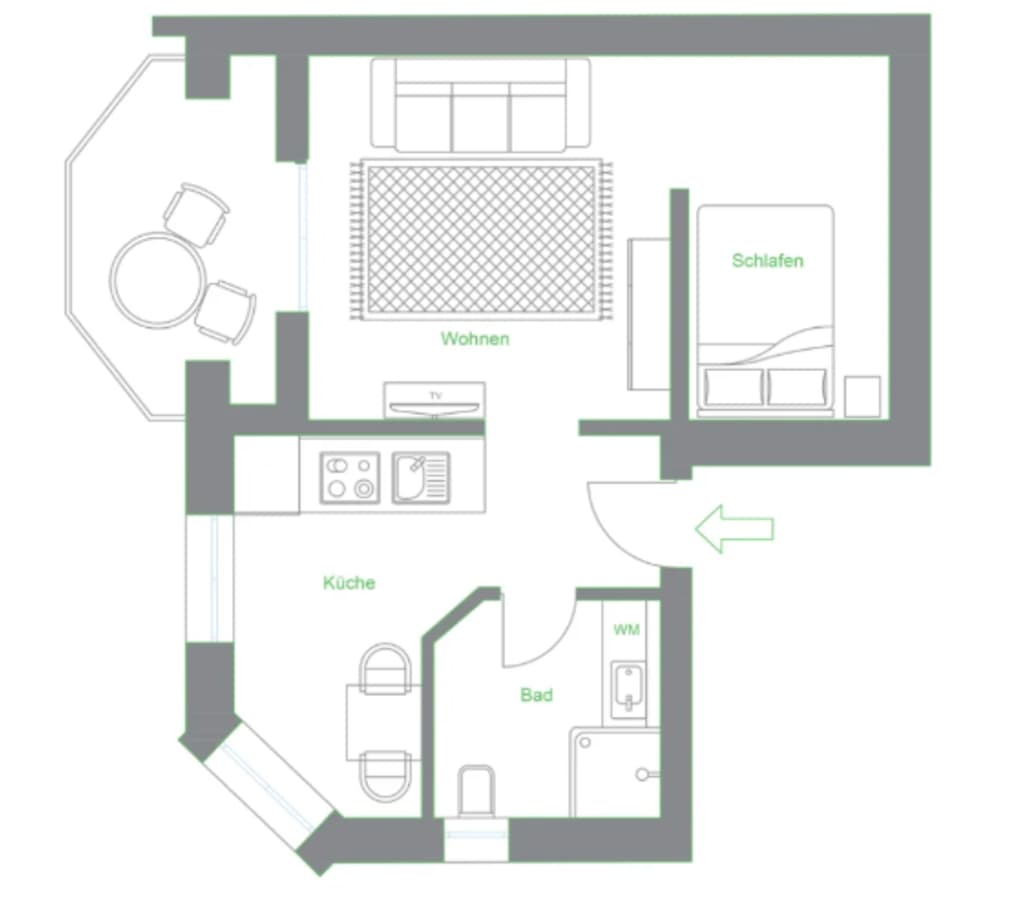 Wohnung zur Miete Wohnen auf Zeit 1.390 € 2 Zimmer 44 m²<br/>Wohnfläche 14.12.2024<br/>Verfügbarkeit Fuchstanzstraße Rödelheim Frankfurt am Main 60489