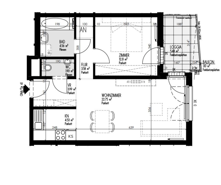 Wohnung zur Miete 887 € 2 Zimmer 53,6 m²<br/>Wohnfläche 2.<br/>Geschoss Laaer-Berg-Straße 110 Wien 1100