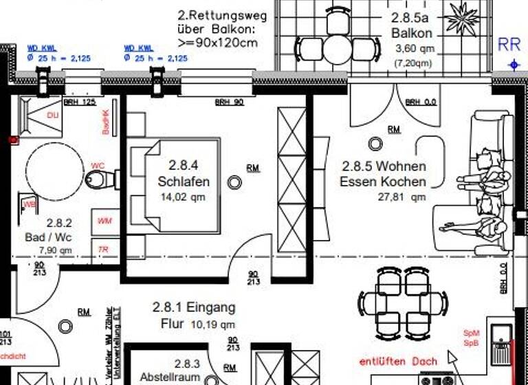 Wohnung zur Miete 737 € 2 Zimmer 67,1 m² Schafberg Ibbenbüren / Schafberg 49477