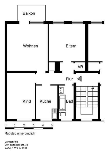 Wohnung zur Miete 745 € 3 Zimmer 71 m²<br/>Wohnfläche 2.<br/>Geschoss 14.01.2025<br/>Verfügbarkeit Von-Etzbach-Str. 36 Langenfeld - Mitte Langenfeld 40764