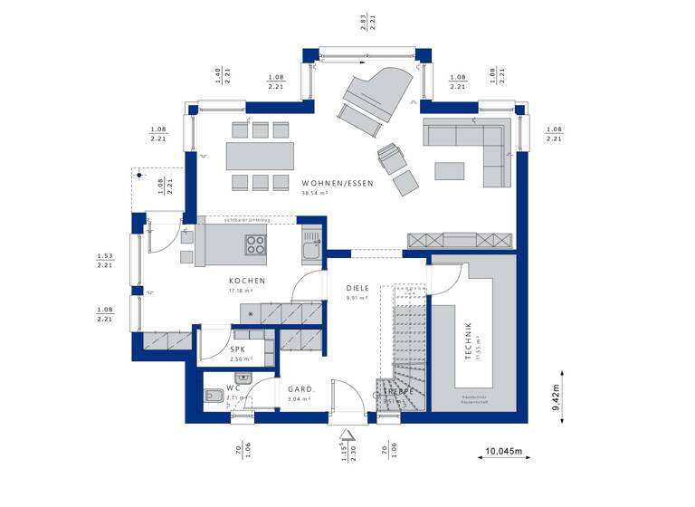 Einfamilienhaus zum Kauf 998.824 € 5 Zimmer 161 m² 1.300 m² Grundstück Byfang Essen 45257