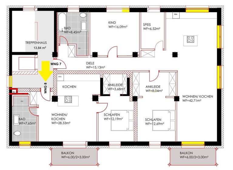 Wohnung zur Miete 750 € 2 Zimmer 61 m² 4. Geschoss frei ab sofort Rottenburg Rottenburg a. d. Laaber 84056