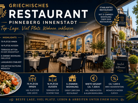 Restaurant zur Miete 5.000 € 120 m² Gastrofläche Innenstadt 25421