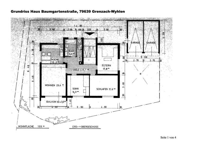 Mehrfamilienhaus zum Kauf 870.000 € 11 Zimmer 285 m² 365 m² Grundstück Baumgartenstraße 30 Wyhlen Grenzach-Wyhlen 79639