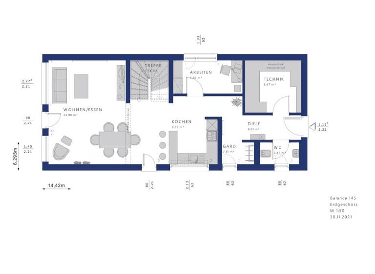 Einfamilienhaus zum Kauf provisionsfrei 506.920 € 5 Zimmer 148 m² 507 m² Grundstück Onsdorf 54456