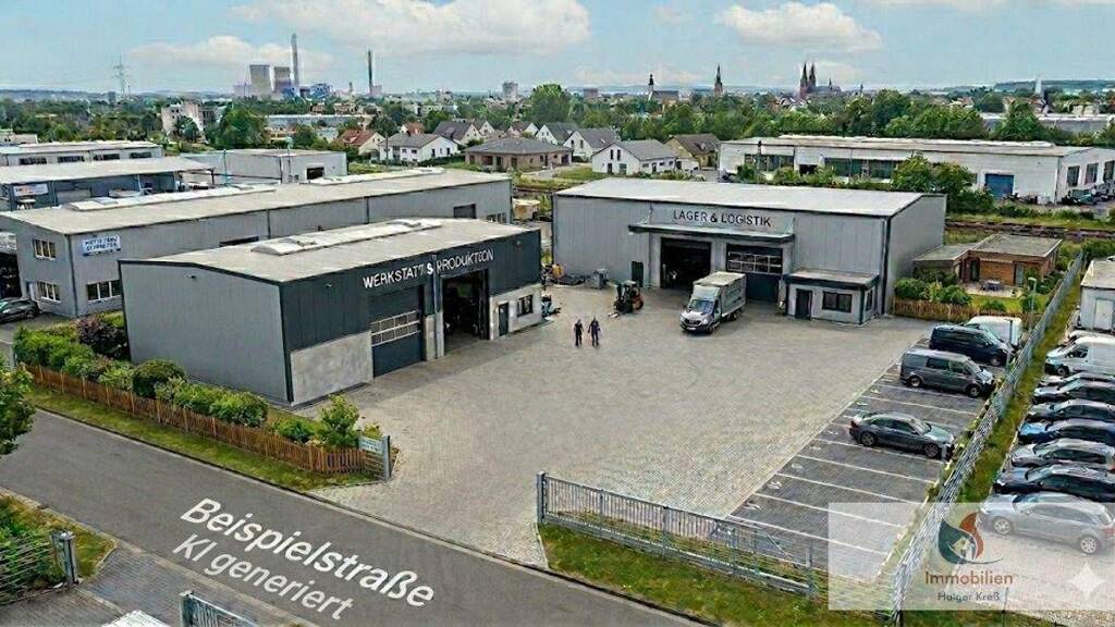 Vielseitiges Gewerbe-Ensemble, Büro-Bungalow, Werkhalle, Lager und vielen Parkplätzen in Hanau