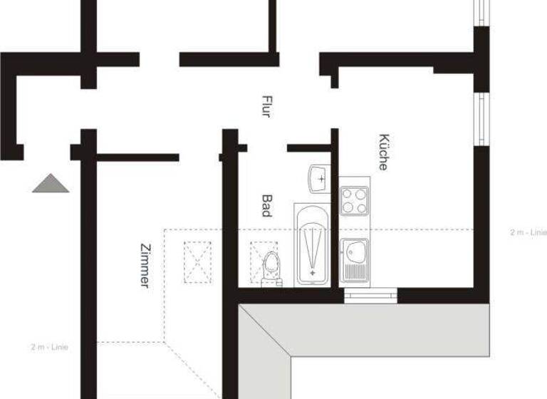 Wohnung zur Miete 429 € 2,5 Zimmer 57,4 m² 2. Geschoss Halfmannstraße 3 Obermarxloh Duisburg 47167