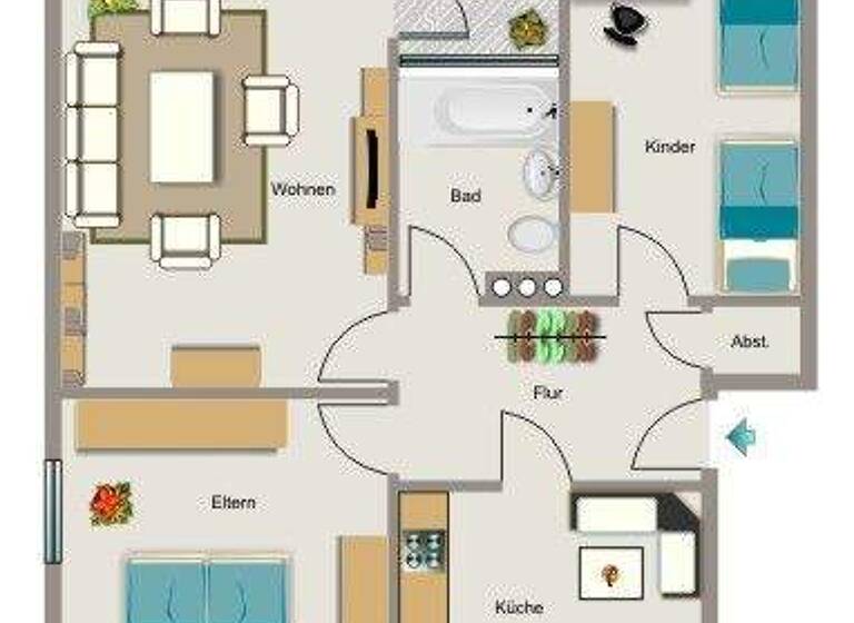 Wohnung zur Miete 404 € 3,5 Zimmer 72 m² 3. Geschoss Straßburger Weg 3 Rotthausen Gelsenkirchen 45884