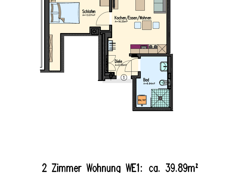 Wohnung zur Miete - Erstbezug 586 € 2 Zimmer 38,9 m² EG frei ab 01.05.2026 Balhornstraße 29 Kernstadt Paderborn 33102