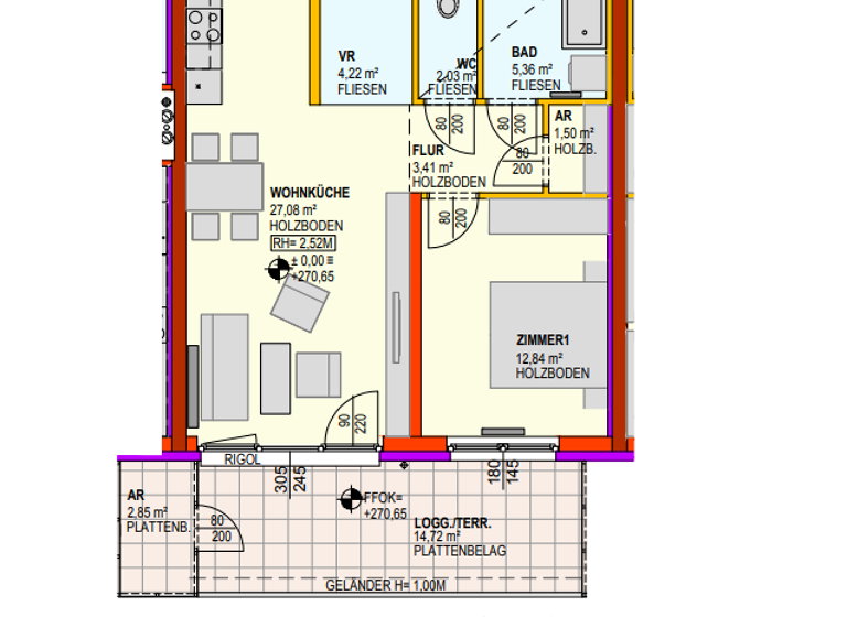 Wohnung zur Miete - Erstbezug 810 € 2 Zimmer 56,4 m² EG Altlengbach 3033