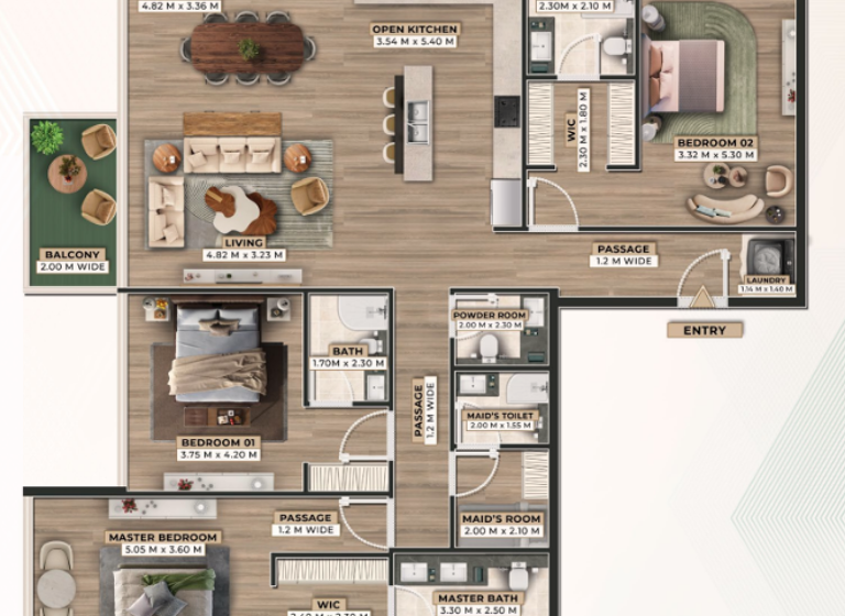 Wohnung zum Kauf 827.059 € 5 Zimmer 189,5 m² Dubai