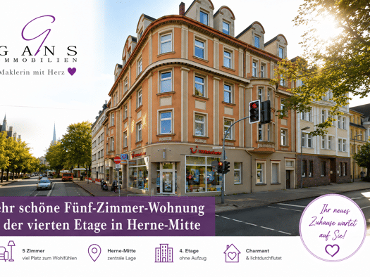 Wohnung zur Miete 795 € 5 Zimmer 130 m² 4. Geschoss Behrensstraße 17 Herne-Mitte Herne 44623