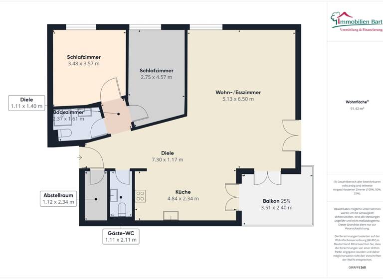 Wohnung zum Kauf 359.800 € 3 Zimmer 91 m² Besch Perl / Besch 66706