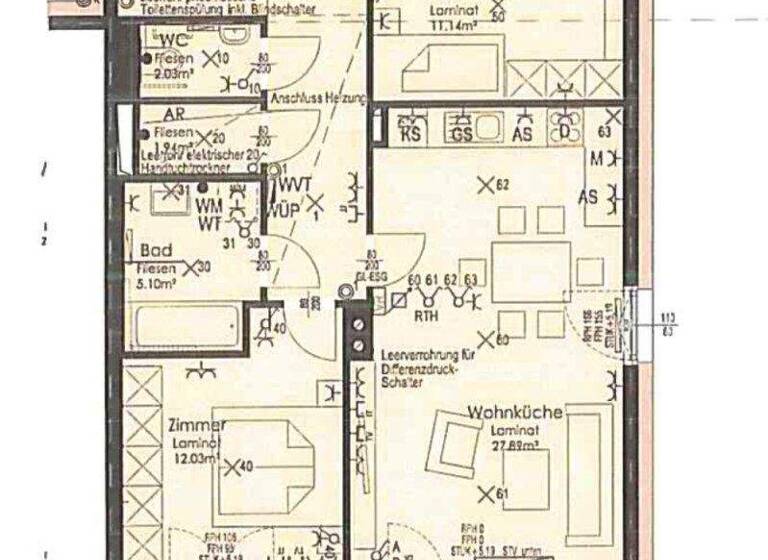 Wohnung zur Miete 850 € 3 Zimmer 72,8 m² 1. Geschoss frei ab 01.04.2026 Nöchling 3691
