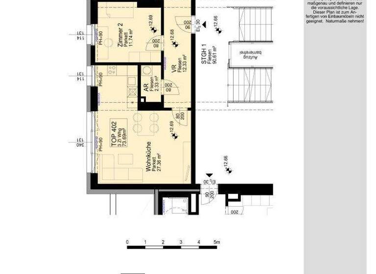 Wohnung zur Miete 990 € 3 Zimmer 74,7 m² 4. Geschoss frei ab sofort Doktor-Karl-Renner-Promenade St. Pölten 3100