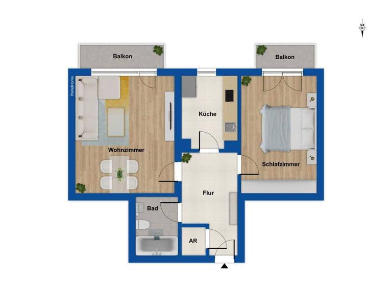Wohnung zum Kauf 199.000 € 2 Zimmer 61,8 m² 4. Geschoss Am Wald Taufkirchen 82024
