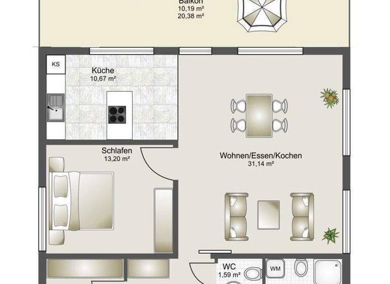 Wohnung zur Miete - Erstbezug 1.290 € 3 Zimmer 97,3 m² 1. Geschoss frei ab 01.04.2026 Gartlage Osnabrück 49074