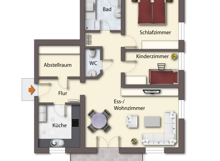 Wohnung zum Kauf 185.000 € 3,5 Zimmer 80 m²<br/>Wohnfläche Heudorfer Straße 4 Blochingen Mengen 88512