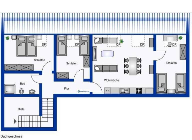 Wohnung zum Kauf 299.000 € 3 Zimmer 85 m² Bensersiel Esens OT Bensersiel 26427