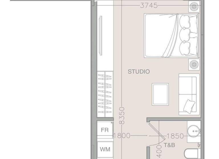 Wohnung zum Kauf provisionsfrei 230.094 € 2 Zimmer 48,1 m² Dubai 00000