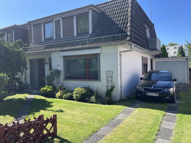 Doppelhaushälfte zur Miete 995 € 3 Zimmer 85 m² 900 m² Grundstück frei ab 01.10.2025 Neuer Damm 35 Kirchhuchting Bremen -  Kirchhuchting 28259