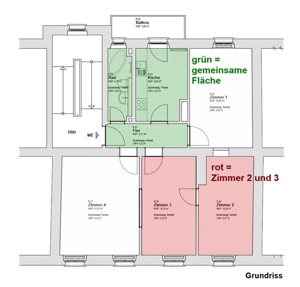 WG-Zimmer zur Miete 480 € 15 m²<br/>Wohnfläche 1.<br/>Geschoss ab sofort<br/>Verfügbarkeit Röntgenring Innenstadt Würzburg 97070