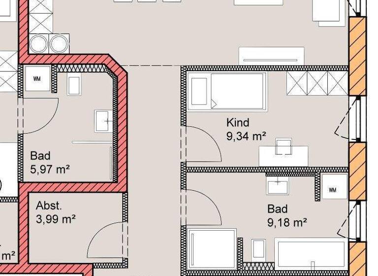 Wohnung zur Miete - Erstbezug 1.038 € 3 Zimmer 83 m² 1. Geschoss frei ab 01.06.2026 Öderfeldstraße 11 Töging Töging a.Inn 84513