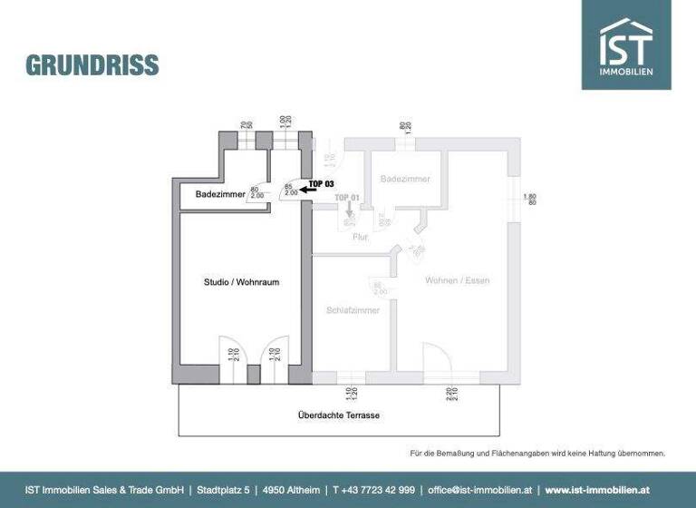 Studio zur Miete 435 € 1 Zimmer 37 m² EG frei ab sofort Weng im Innkreis 4952
