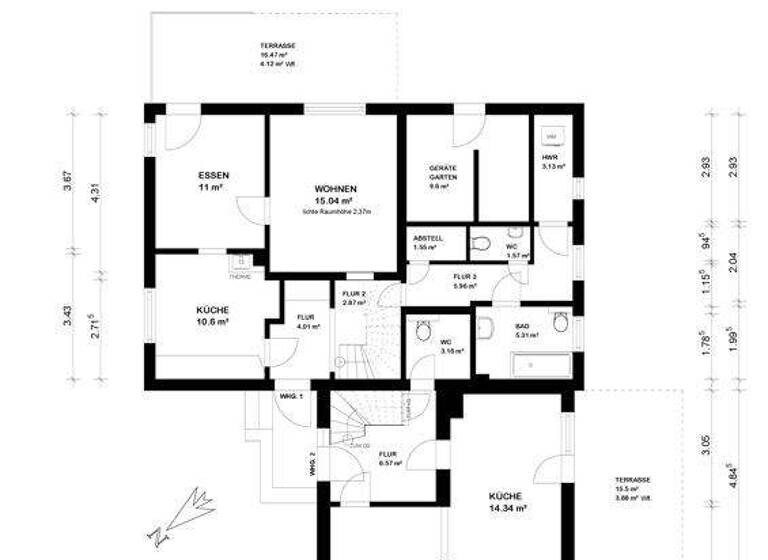 Mehrfamilienhaus zum Kauf 349.000 € 8 Zimmer 196 m² 1.303 m² Grundstück Beckedorf Schwanewede 28790