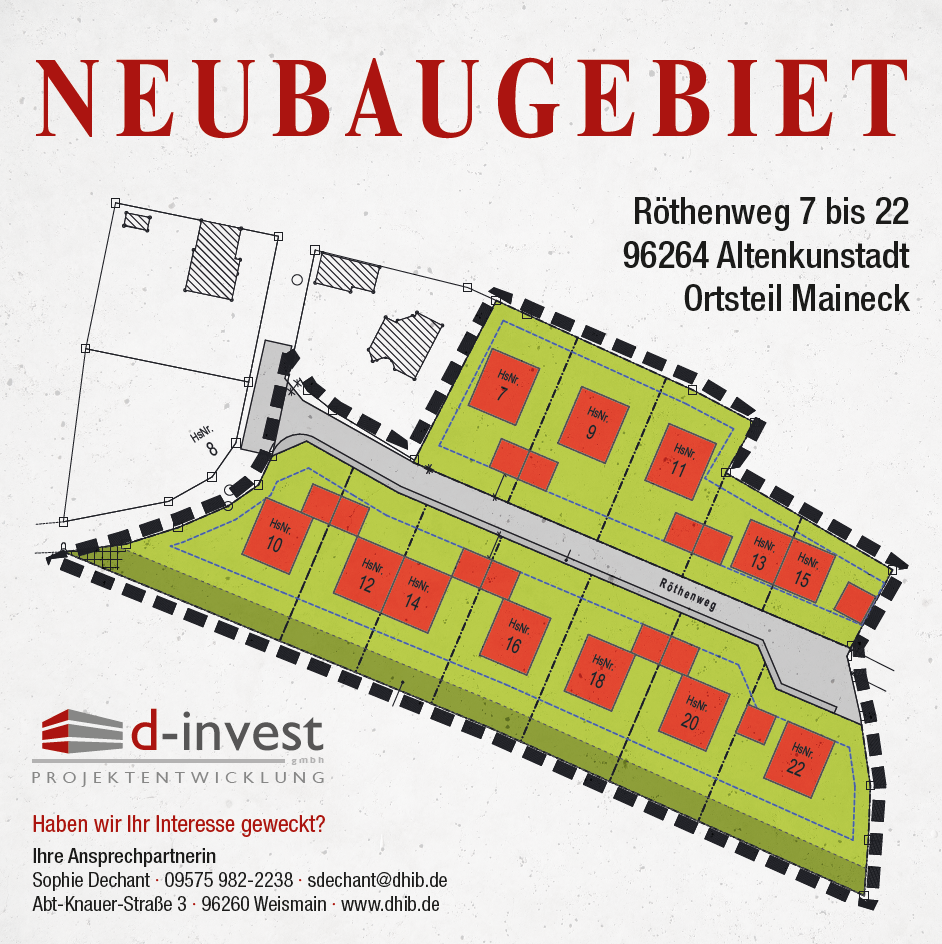 Grundstück zum Kauf provisionsfrei 57.600 € 576 m²<br/>Grundstück Röthenweg 12 Maineck Altenkunstadt 96264