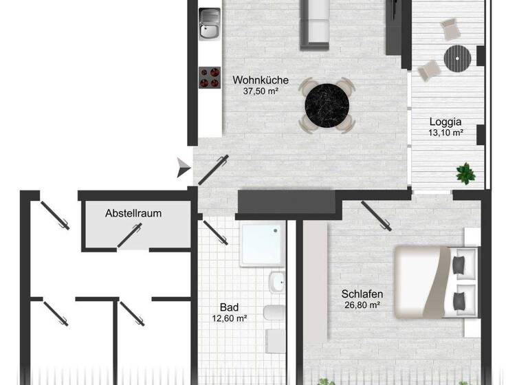 Wohnung zur Miete 1.095 € 2 Zimmer 78,1 m² 2. Geschoss frei ab 01.05.2026 Wolfersdorf 85395