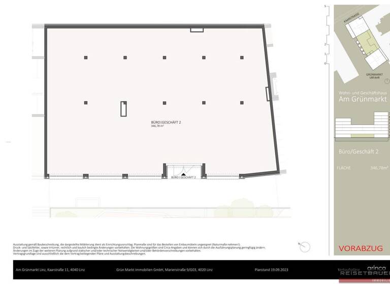 Ladenfläche zum Kauf - Erstbezug 1.647.870 € 346,8 m² Verkaufsfläche Kaarstraße 11 und 13 Urfahr Linz 4040