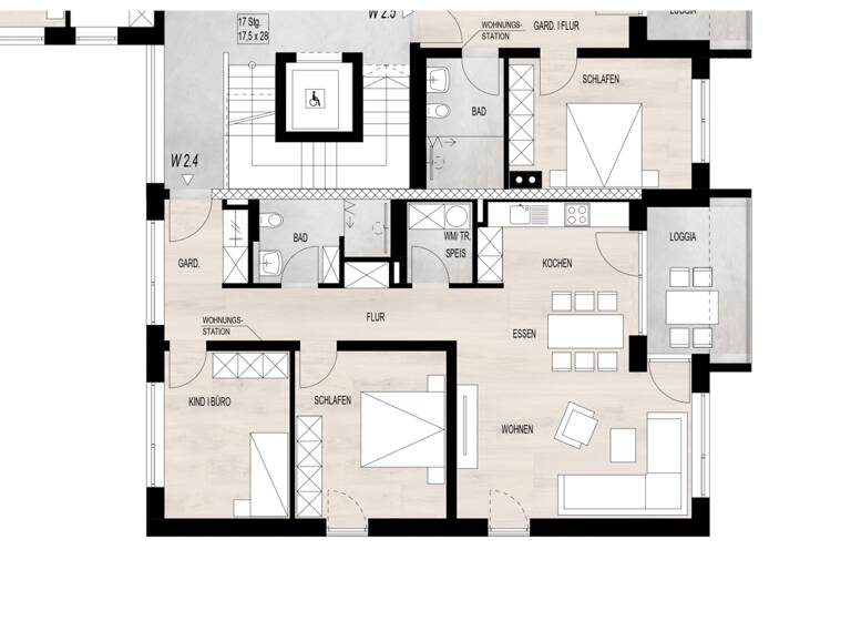 Wohnung zum Kauf - Erstbezug 371.024 € 3 Zimmer 88,5 m² 1. Geschoss Reisachangerstr. 4 Schwarzach 94374