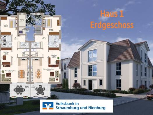 Wohnung zum Kauf - Erstbezug provisionsfrei 397.000 € 3 Zimmer 91 m² 1. Geschoss Bückeburg Bückeburg 31675