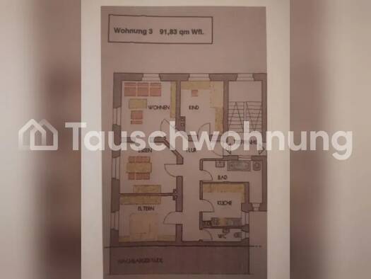 Wohnung zur Miete Tauschwohnung 1.325 € 4 Zimmer 91 m² 1. Geschoss Hochfeld Augsburg 86159
