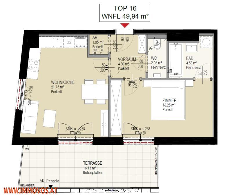 Wohnung zur Miete 763 € 2 Zimmer 49,9 m²<br/>Wohnfläche Wien 23.,Liesing 1230