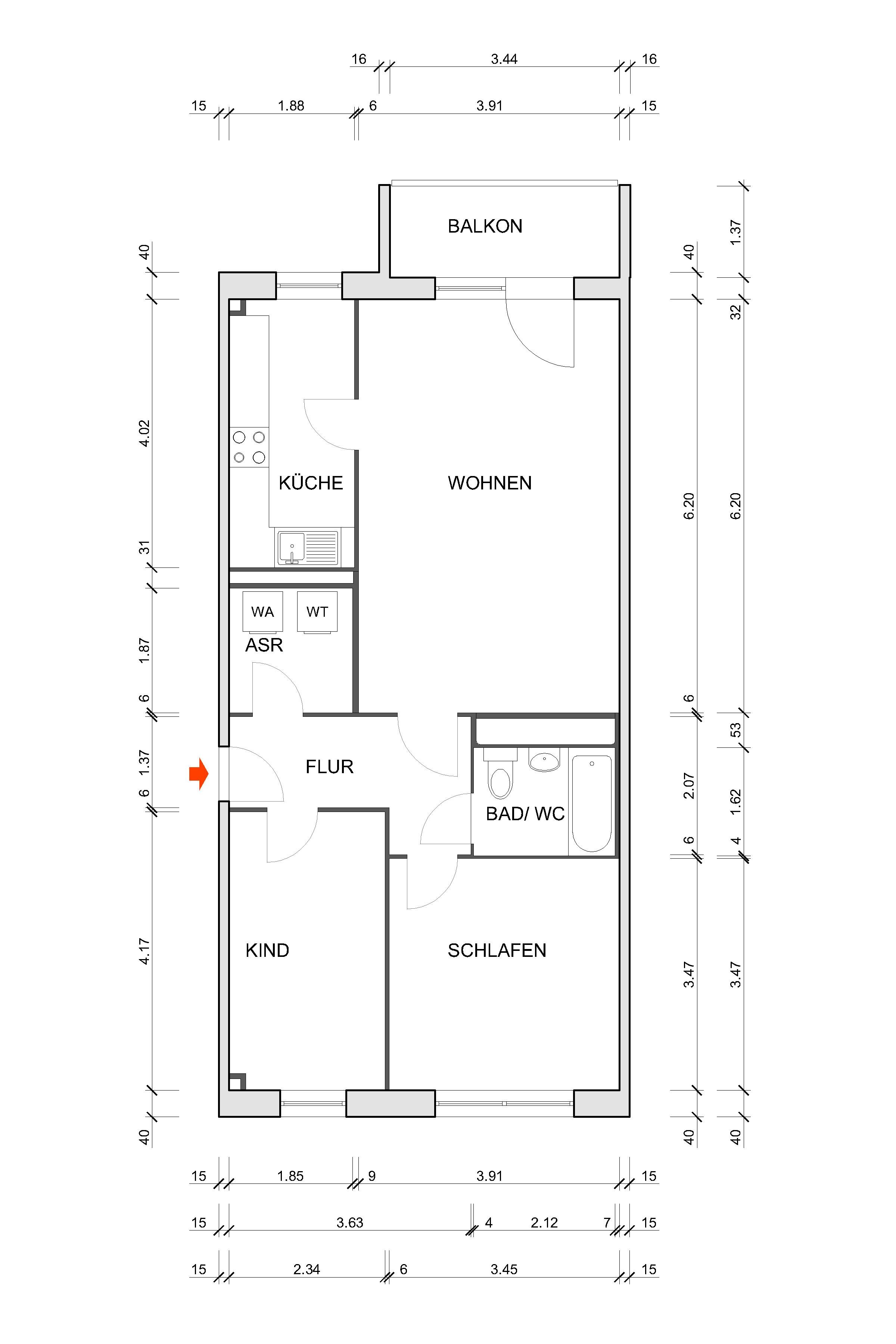 Wohnung zur Miete 480 € 3 Zimmer 68,6 m²<br/>Wohnfläche 2.<br/>Geschoss 01.10.2025<br/>Verfügbarkeit Friedrich-Viertel-Str. 121 Hutholz 640 Chemnitz 09123