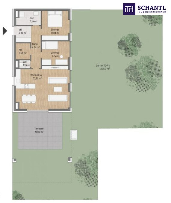 Wohnung zum Kauf 454.261 € 3 Zimmer 74,9 m²<br/>Wohnfläche EG<br/>Geschoss Andreas-Hofer-Straße Eggenberg Graz,14.Bez.:Eggenberg 8020