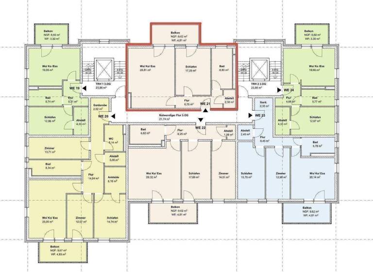 Wohnung zum Kauf provisionsfrei als Kapitalanlage geeignet 330.048 € 2 Zimmer 68,8 m² Zeitzer Straße 2 Löbstedt Jena 07743