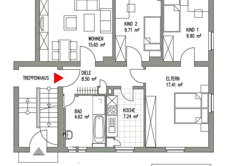 Wohnung zur Miete 590 € 4 Zimmer 73,9 m² frei ab sofort Joseph Haydn Straße 15 Böhlen 04564