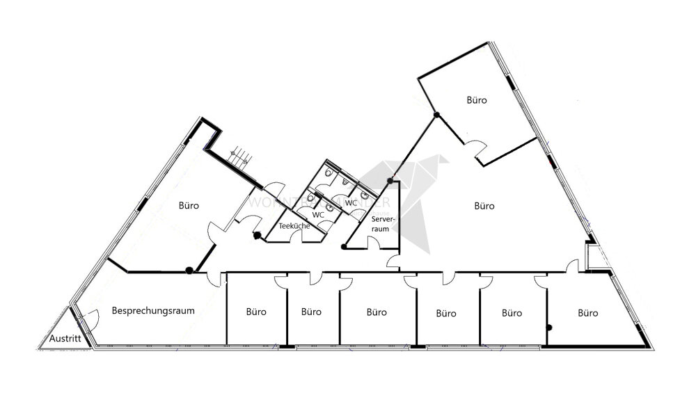 Bürofläche zur Miete 2.775 € 10 Zimmer 396,4 m²<br/>Bürofläche Oberfrohnaer Straße 62 Rabenstein 941 Chemnitz / Rabenstein 09117