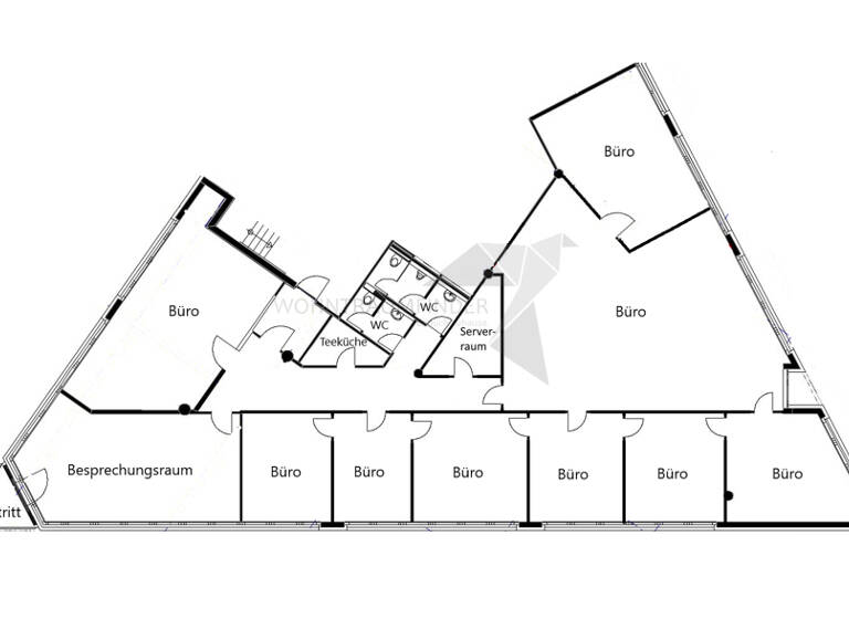 Bürofläche zur Miete 2.775 € 10 Zimmer 396,4 m² Bürofläche Oberfrohnaer Straße 62 Rabenstein Chemnitz 09117